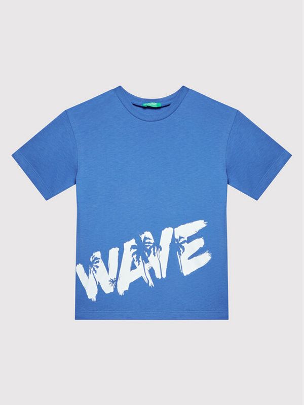 United Colors Of Benetton United Colors Of Benetton Тишърт 3096C104Z Син Regular Fit