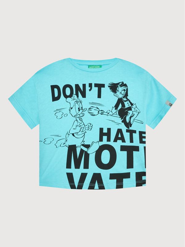 United Colors Of Benetton United Colors Of Benetton Тишърт 3096C105L Син Regular Fit