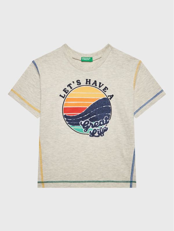 United Colors Of Benetton United Colors Of Benetton Тишърт 3096C10A6 Сив Relaxed Fit