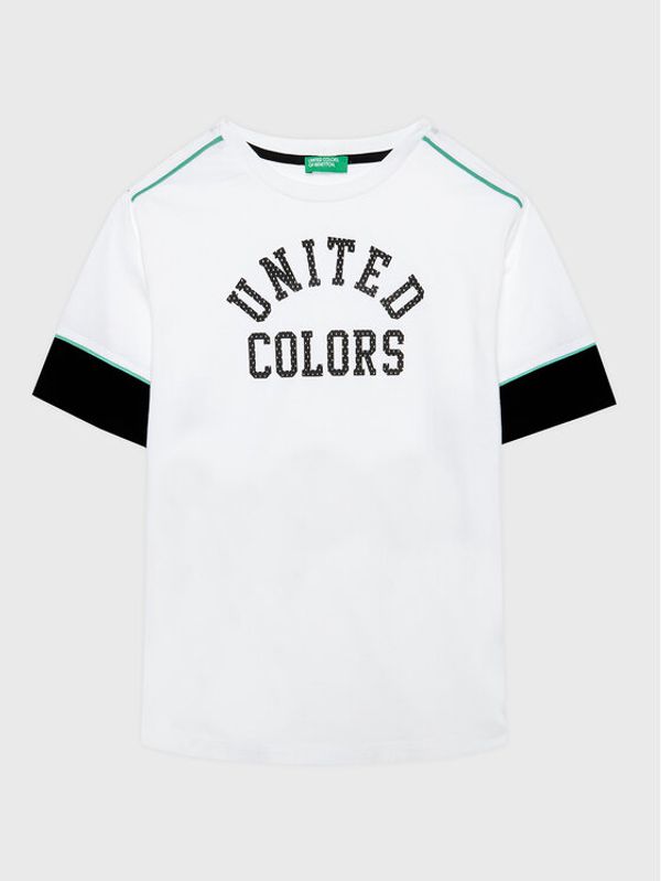 United Colors Of Benetton United Colors Of Benetton Тишърт 3096C10A9 Бял Regular Fit