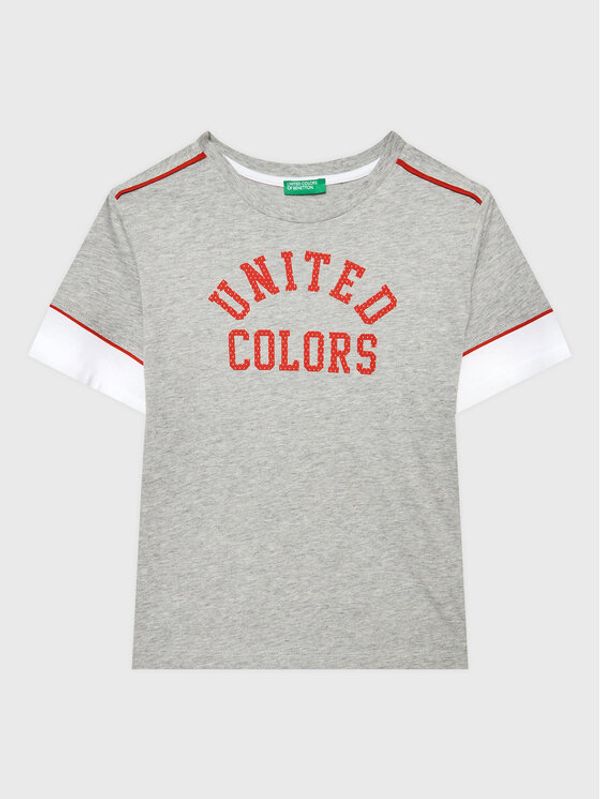 United Colors Of Benetton United Colors Of Benetton Тишърт 3096C10A9 Сив Regular Fit