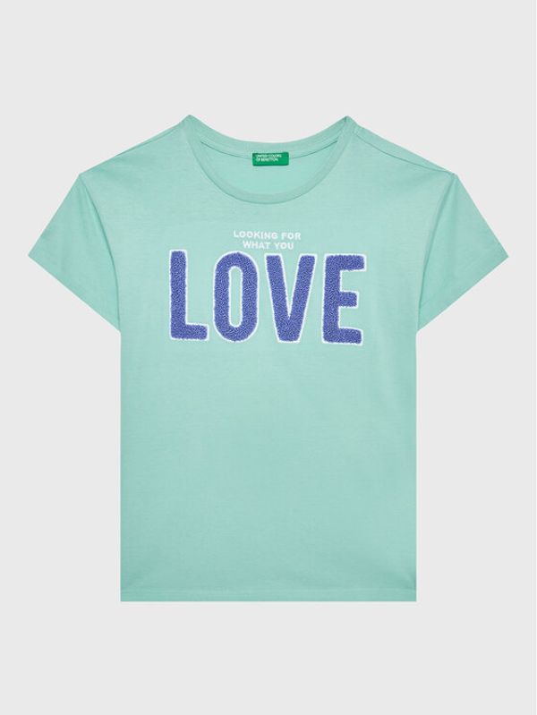 United Colors Of Benetton United Colors Of Benetton Тишърт 3096C10AY Син Oversize