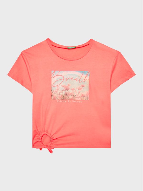 United Colors Of Benetton United Colors Of Benetton Тишърт 3096C10B4 Коралов Regular Fit