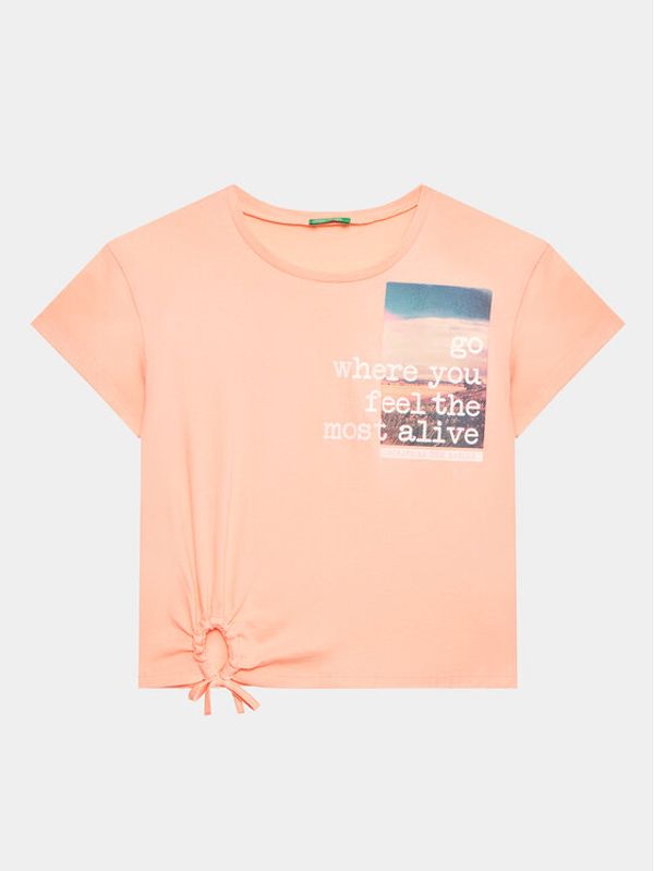 United Colors Of Benetton United Colors Of Benetton Тишърт 3096C10B4 Розов Regular Fit