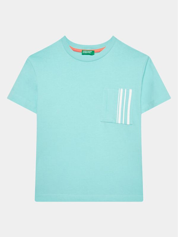United Colors Of Benetton United Colors Of Benetton Тишърт 3096C10BK Син Regular Fit