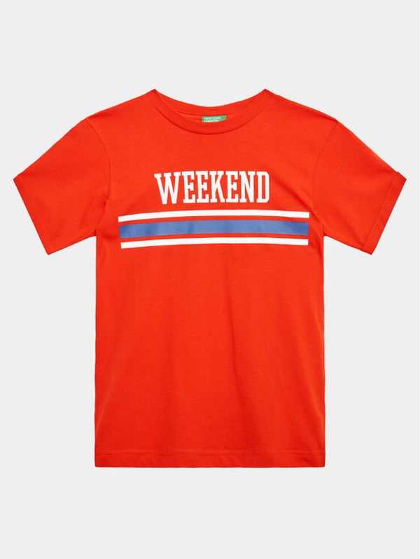 United Colors Of Benetton United Colors Of Benetton Тишърт 3096C10BO Червен Regular Fit