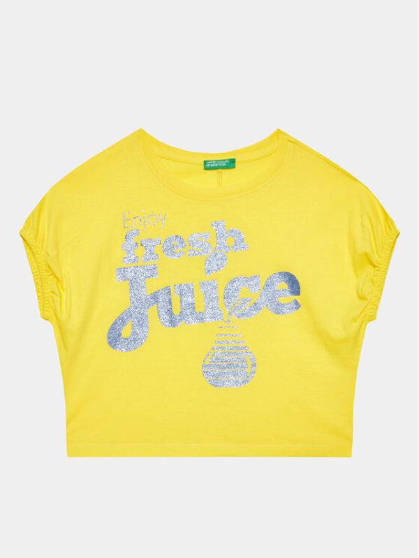 United Colors Of Benetton United Colors Of Benetton Тишърт 3096C10BT Жълт Regular Fit