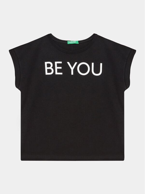 United Colors Of Benetton United Colors Of Benetton Тишърт 3096C10C1 Черен Regular Fit