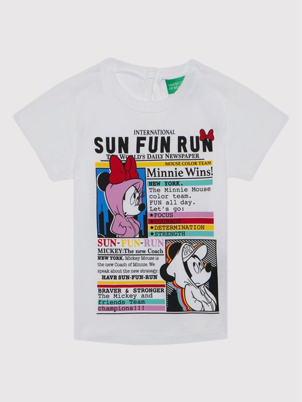 United Colors Of Benetton United Colors Of Benetton Тишърт 3096C154L Бял Regular Fit