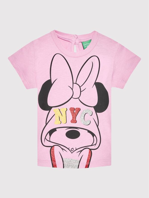 United Colors Of Benetton United Colors Of Benetton Тишърт 3096C154L Розов Regular Fit