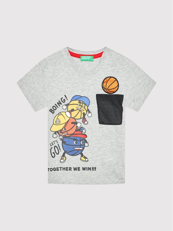 United Colors Of Benetton United Colors Of Benetton Тишърт 3096C154T Сив Regular Fit