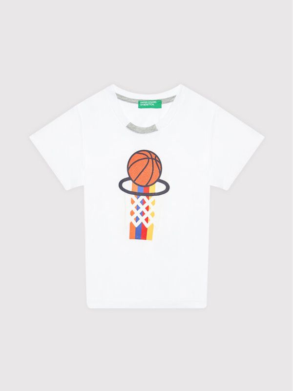 United Colors Of Benetton United Colors Of Benetton Тишърт 3096C154U Бял Regular Fit