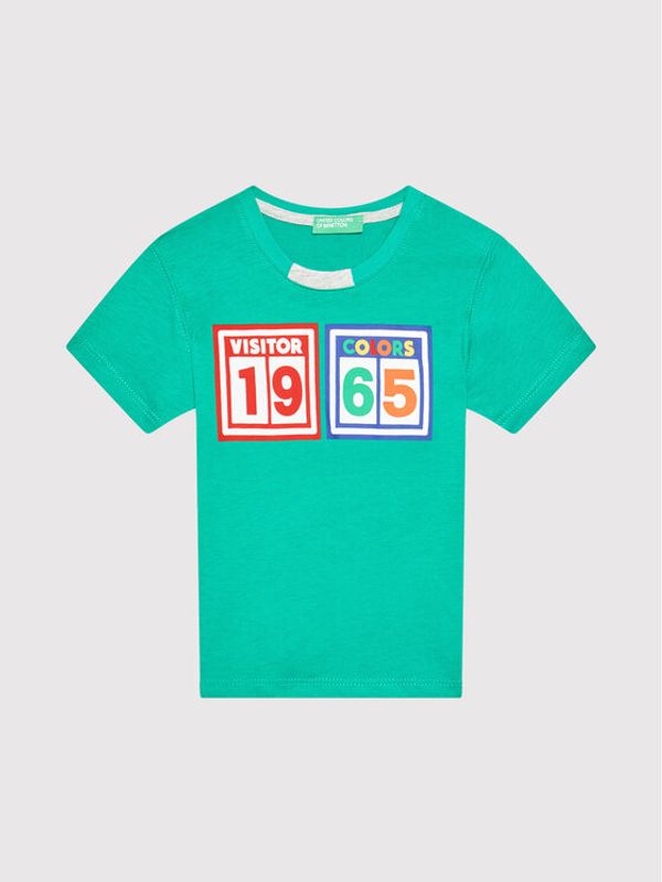 United Colors Of Benetton United Colors Of Benetton Тишърт 3096C154U Зелен Regular Fit