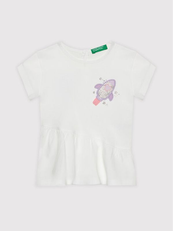 United Colors Of Benetton United Colors Of Benetton Тишърт 3096G101I Бял Regular Fit