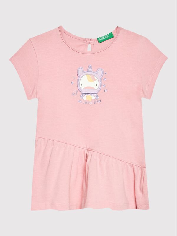 United Colors Of Benetton United Colors Of Benetton Тишърт 3096G101I Розов Regular Fit