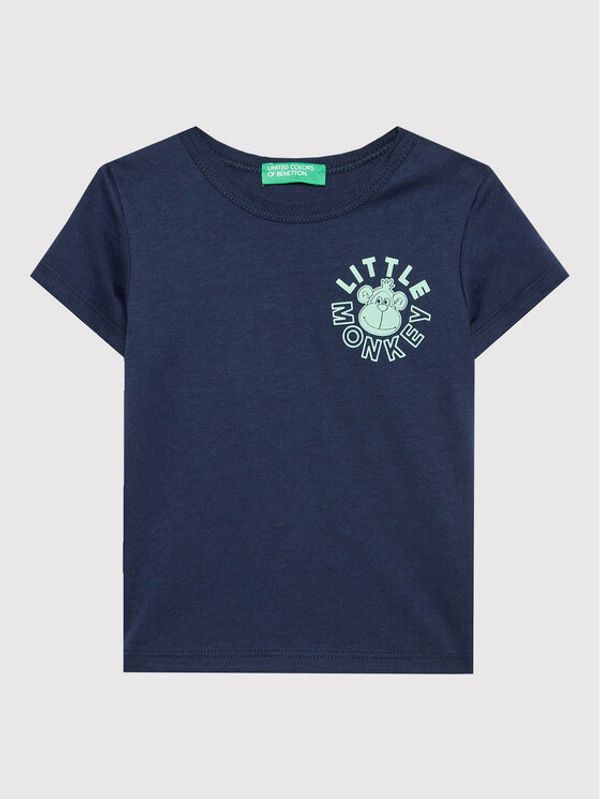 United Colors Of Benetton United Colors Of Benetton Тишърт 3096G102O Тъмносин Regular Fit