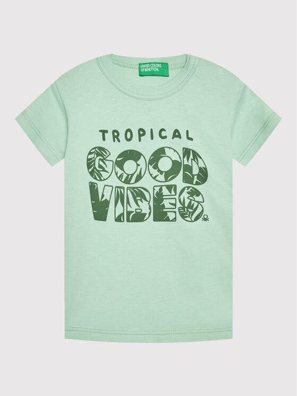 United Colors Of Benetton United Colors Of Benetton Тишърт 3096G102O Зелен Regular Fit