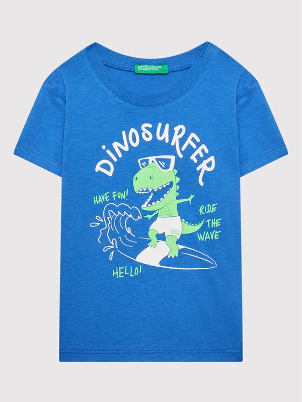 United Colors Of Benetton United Colors Of Benetton Тишърт 3096G103F Син Regular Fit