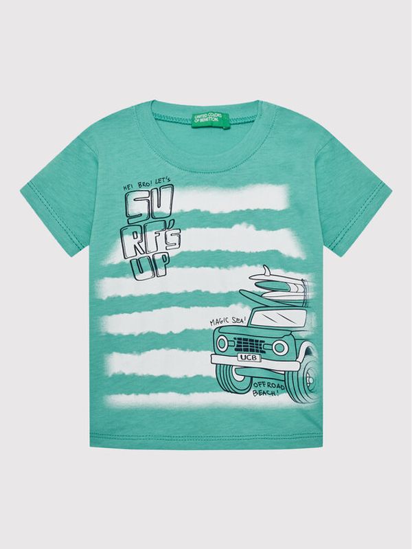 United Colors Of Benetton United Colors Of Benetton Тишърт 3096G103G Зелен Regular Fit