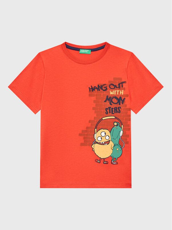 United Colors Of Benetton United Colors Of Benetton Тишърт 3096G107F Червен Regular Fit