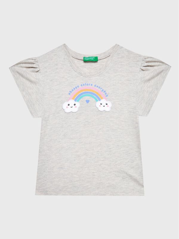 United Colors Of Benetton United Colors Of Benetton Тишърт 3096G107Z Сив Regular Fit
