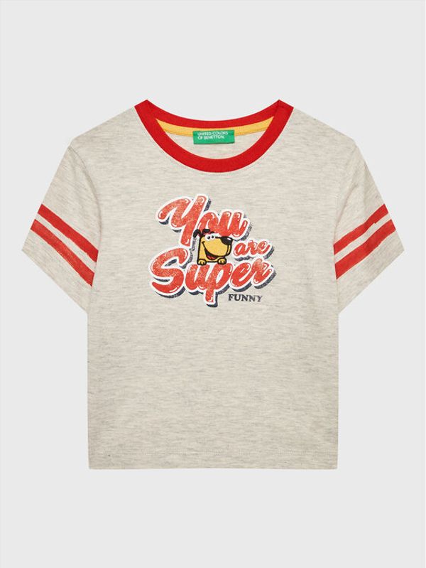 United Colors Of Benetton United Colors Of Benetton Тишърт 3096G108K Сив Regular Fit