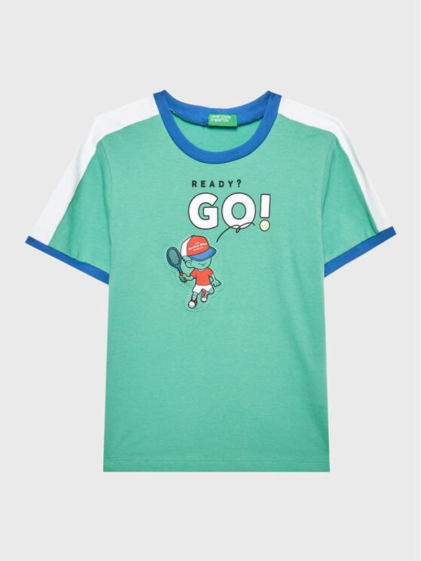 United Colors Of Benetton United Colors Of Benetton Тишърт 3096G108L Зелен Regular Fit