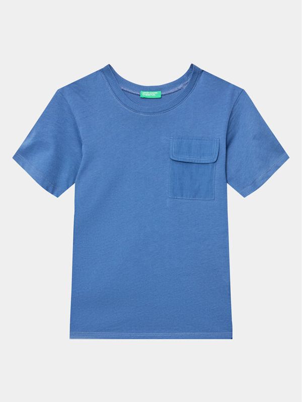 United Colors Of Benetton United Colors Of Benetton Тишърт 3096G1097 Син Regular Fit