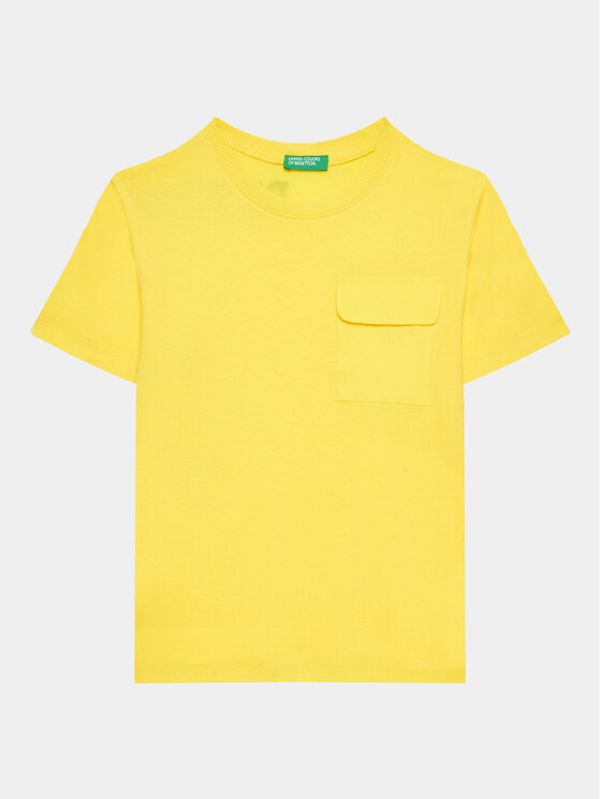 United Colors Of Benetton United Colors Of Benetton Тишърт 3096G1097 Жълт Regular Fit