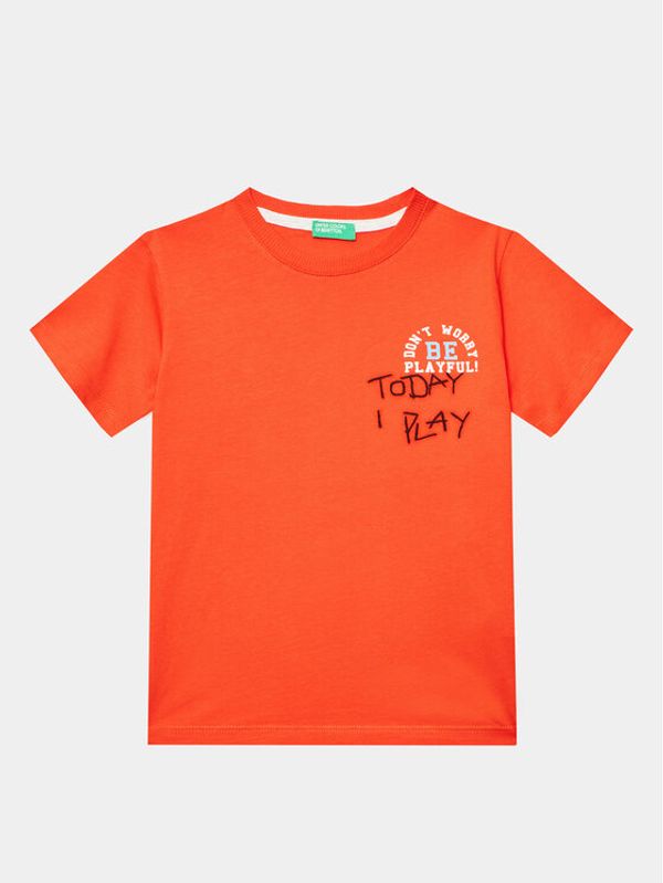 United Colors Of Benetton United Colors Of Benetton Тишърт 3096G1098 Червен Regular Fit