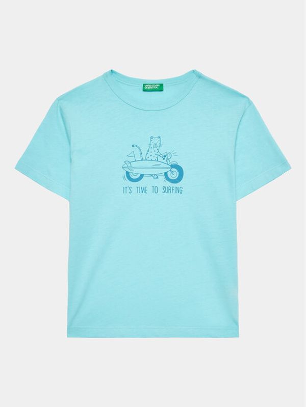 United Colors Of Benetton United Colors Of Benetton Тишърт 3096G109K Син Regular Fit