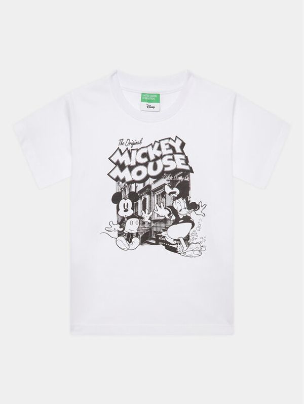 United Colors Of Benetton United Colors Of Benetton Тишърт 3096G10B3 Бял Regular Fit