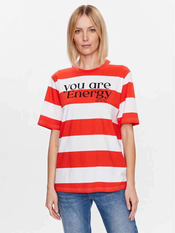 United Colors Of Benetton United Colors Of Benetton Тишърт 35U4D103E Червен Relaxed Fit