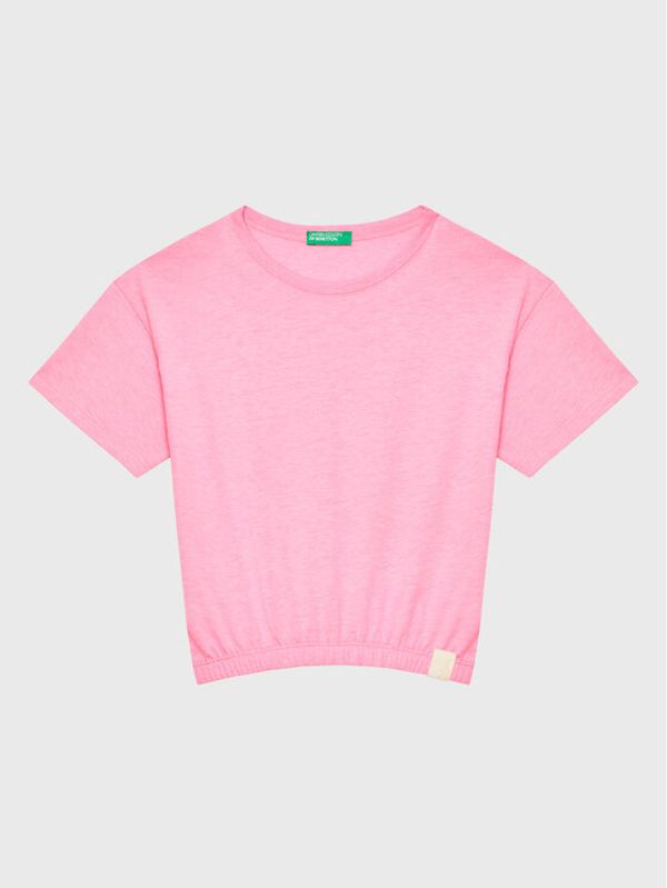 United Colors Of Benetton United Colors Of Benetton Тишърт 37YKC10AU Розов Boxy Fit