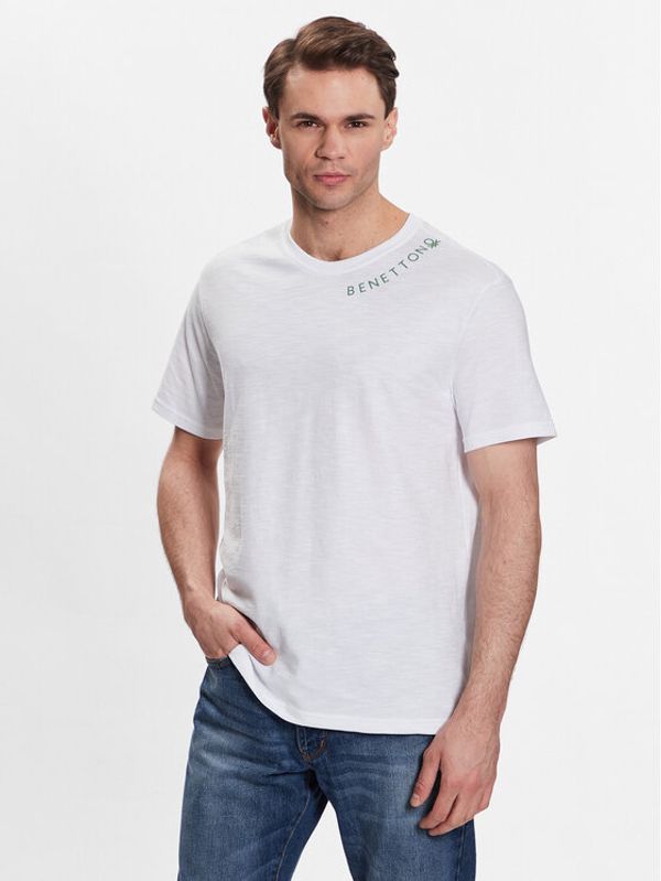 United Colors Of Benetton United Colors Of Benetton Тишърт 3BVX4M011 Бял Regular Fit