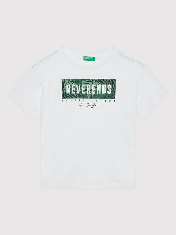 United Colors Of Benetton United Colors Of Benetton Тишърт 3BVXC103R Бял Regular Fit