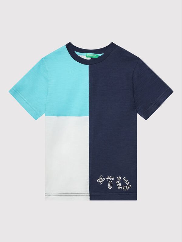 United Colors Of Benetton United Colors Of Benetton Тишърт 3BVXC103U Тъмносин Regular Fit