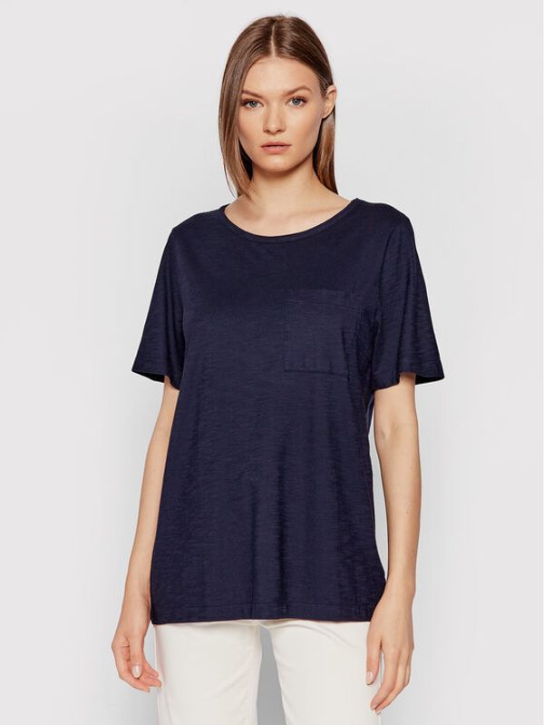 United Colors Of Benetton United Colors Of Benetton Тишърт 3BVXE18A0 Тъмносин Relaxed Fit