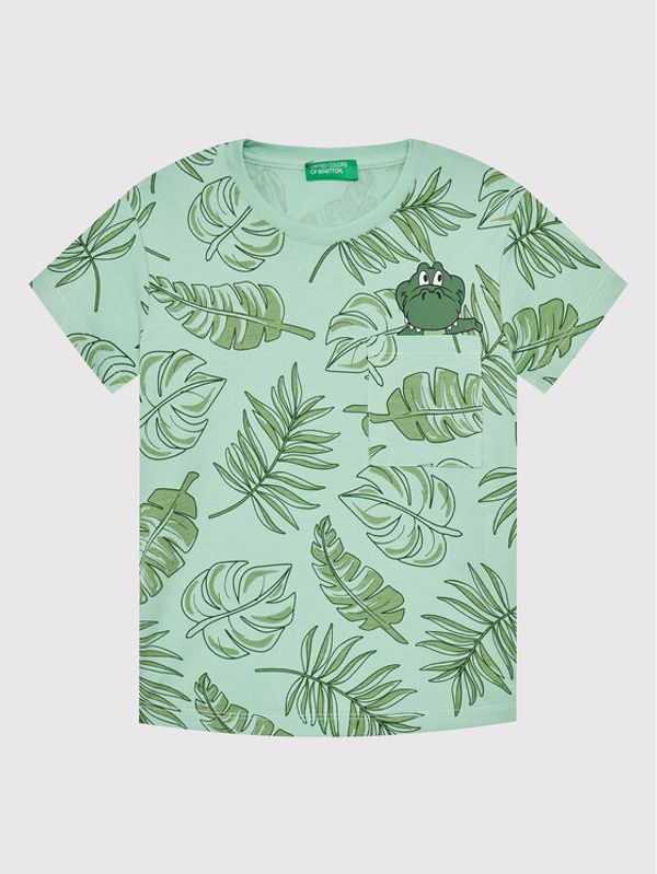 United Colors Of Benetton United Colors Of Benetton Тишърт 3G81G1033 Зелен Regular Fit