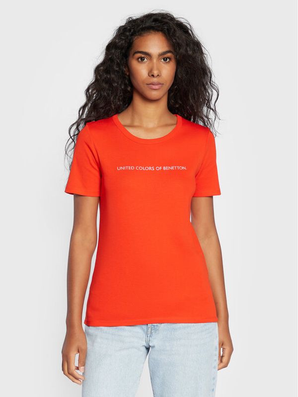 United Colors Of Benetton United Colors Of Benetton Тишърт 3GA2E16A2 Червен Regular Fit