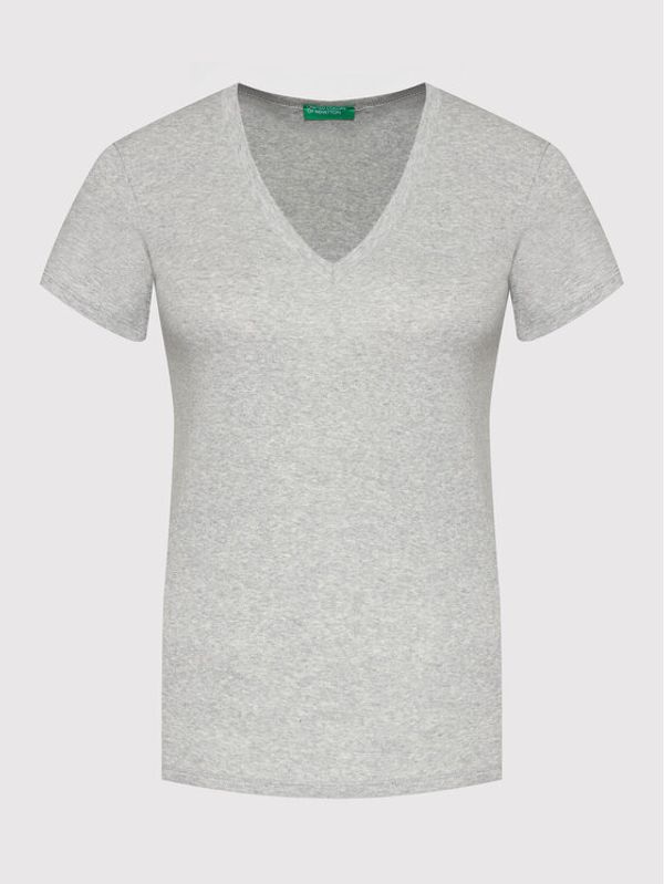 United Colors Of Benetton United Colors Of Benetton Тишърт 3GA2E4230 Сив Regular Fit