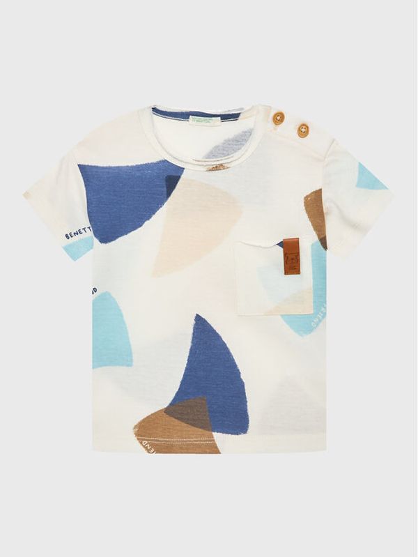 United Colors Of Benetton United Colors Of Benetton Тишърт 3HVDA102C Бял Regular Fit