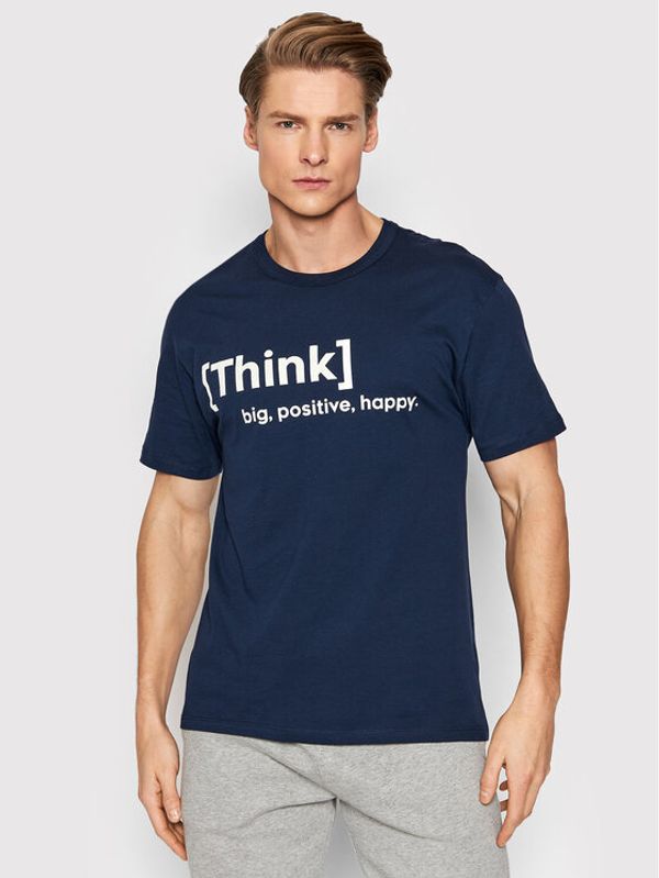 United Colors Of Benetton United Colors Of Benetton Тишърт 3I1X4M00B Тъмносин Regular Fit