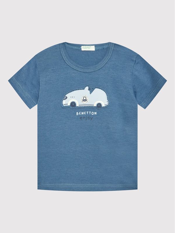 United Colors Of Benetton United Colors Of Benetton Тишърт 3I1XA1007 Син Regular Fit