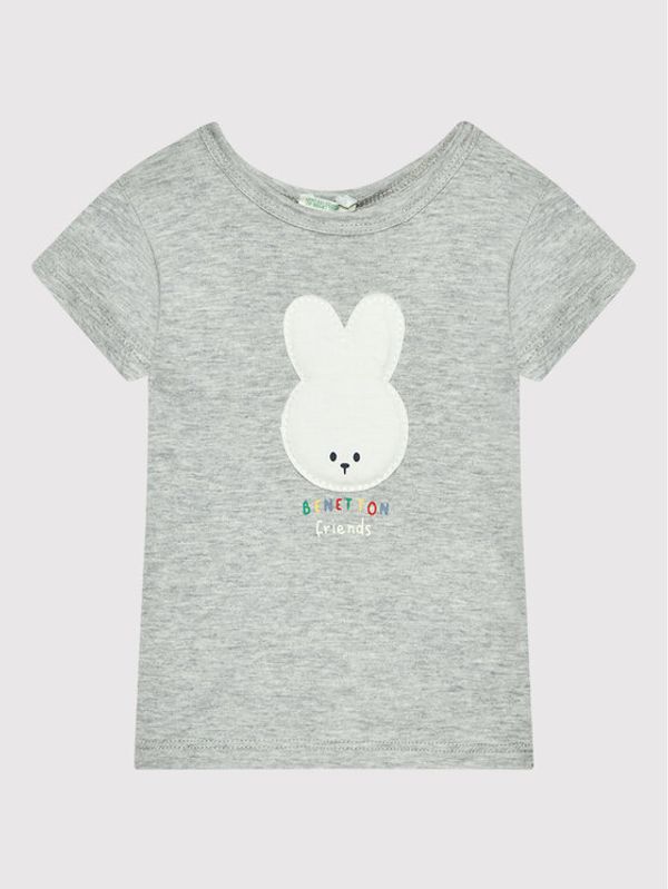 United Colors Of Benetton United Colors Of Benetton Тишърт 3I1XA1007 Сив Regular Fit