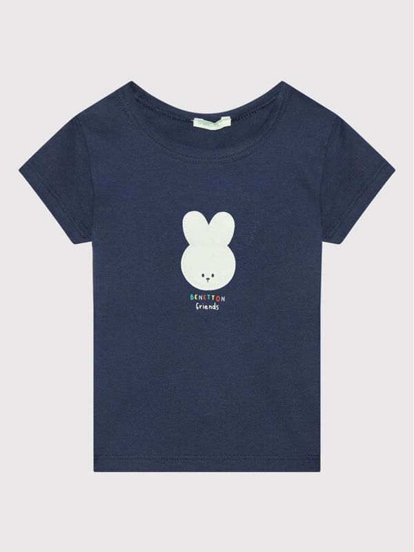 United Colors Of Benetton United Colors Of Benetton Тишърт 3I1XA1007 Тъмносин Regular Fit