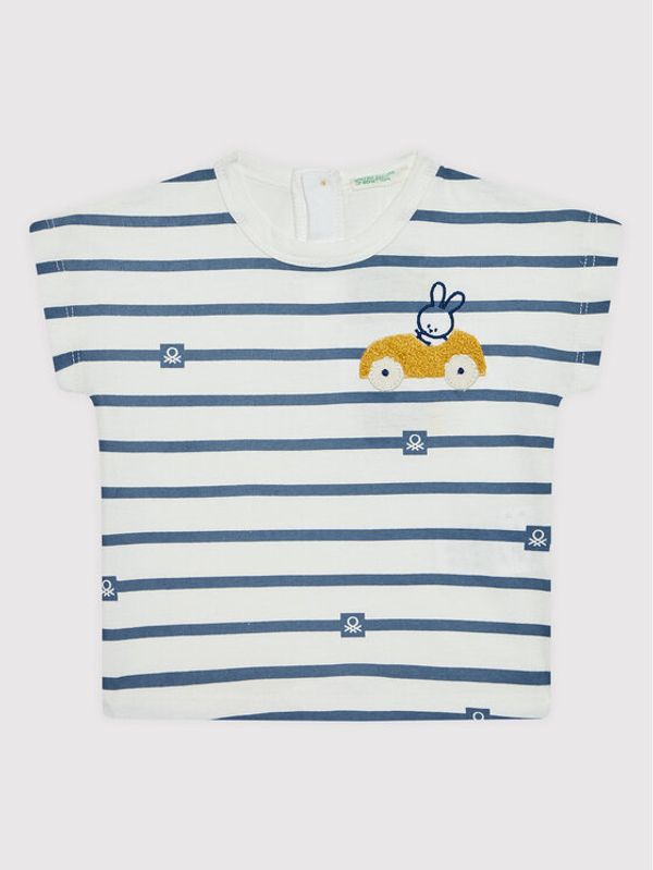 United Colors Of Benetton United Colors Of Benetton Тишърт 3I1XA100C Бял Regular Fit