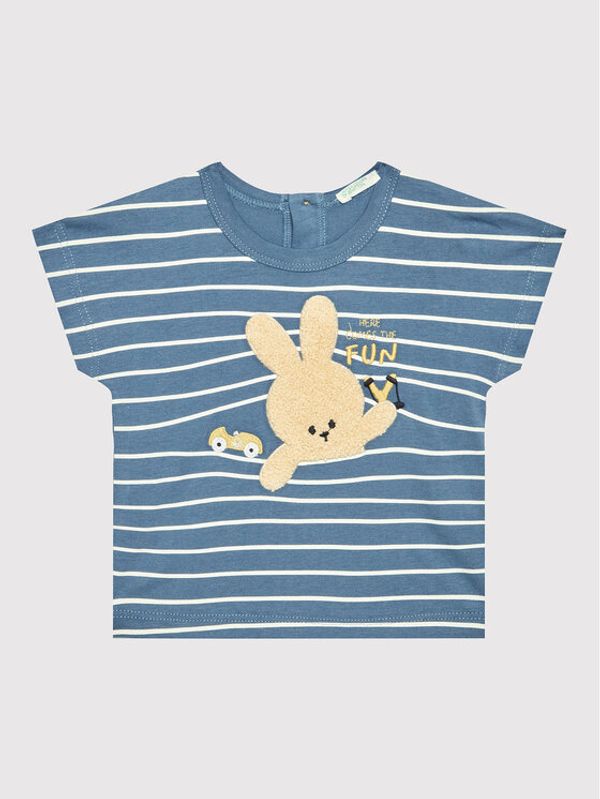 United Colors Of Benetton United Colors Of Benetton Тишърт 3I1XA100C Син Regular Fit