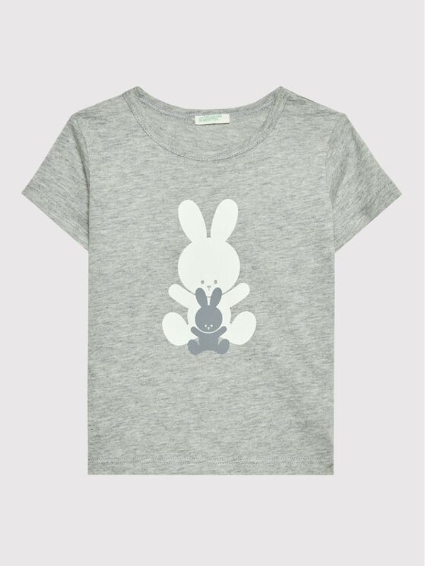 United Colors Of Benetton United Colors Of Benetton Тишърт 3I1XA100E Сив Regular Fit