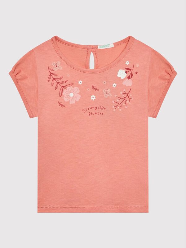 United Colors Of Benetton United Colors Of Benetton Тишърт 3I1XA100G Розов Regular Fit